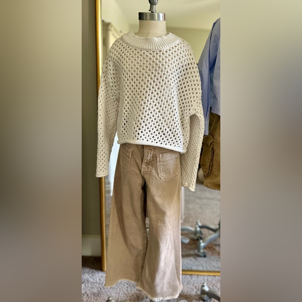 Zara Girls 3-Piece Neutral Outfit Size 8/9 Bundle Sweater Jeans Shorts - Picture 3 of 11